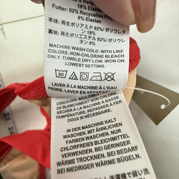 J. Crew Halter Tie-Back Bikini Top Red Size Large BY633 NWT - Picture 5 of 5